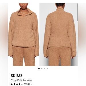 SKIMS cozy knit pullover camel (L/XL)